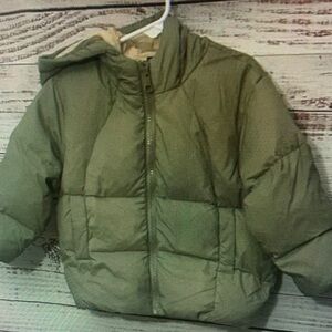 Kids Green Puffer Jacket